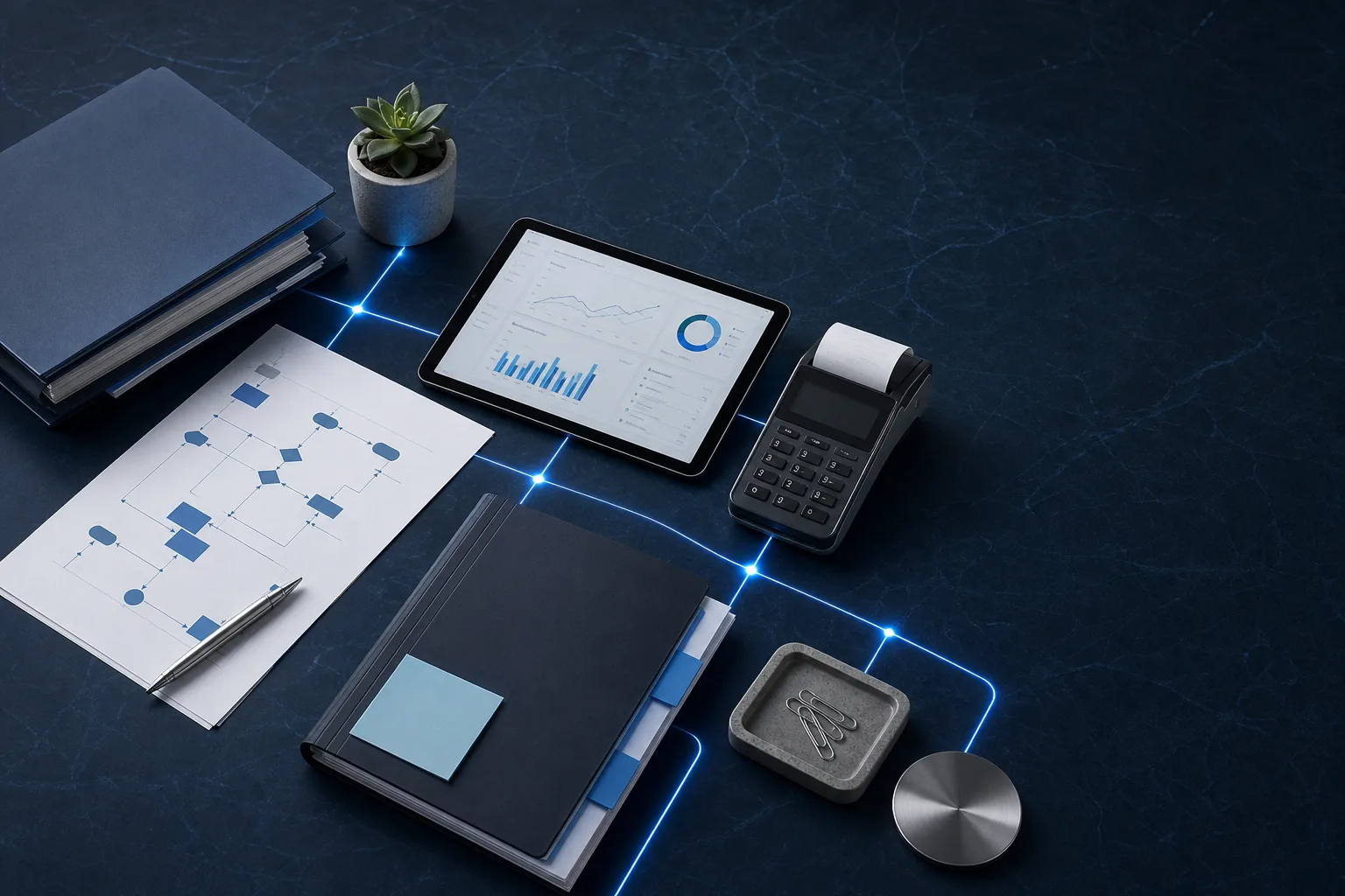 Connected business systems working together across teams